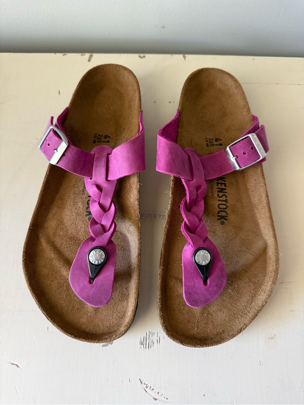 Birkenstock Gizeh braided sandals, festival fuchsia •
Women's EU 41